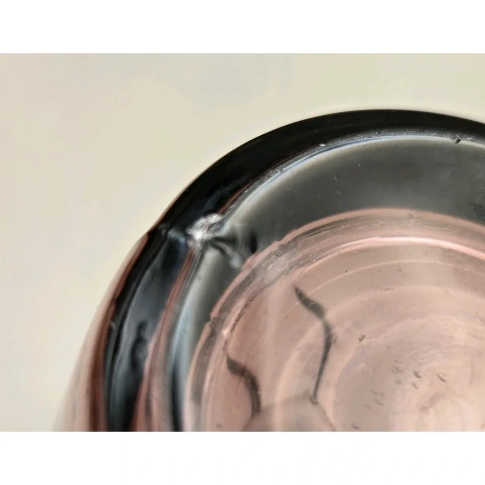 Vintage Glasses 3 Low Ball Whiskey 3D With Wild Rose Cut And Stained Effect‎